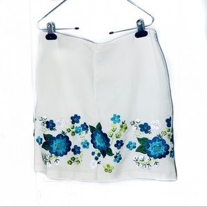 - Michael Kors  floral embroidered print mini skirt